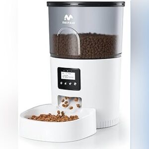 IMIPAW Automatic 3L Timed Cat or Small Dog Dry Food Dispenser Dual Power Supply